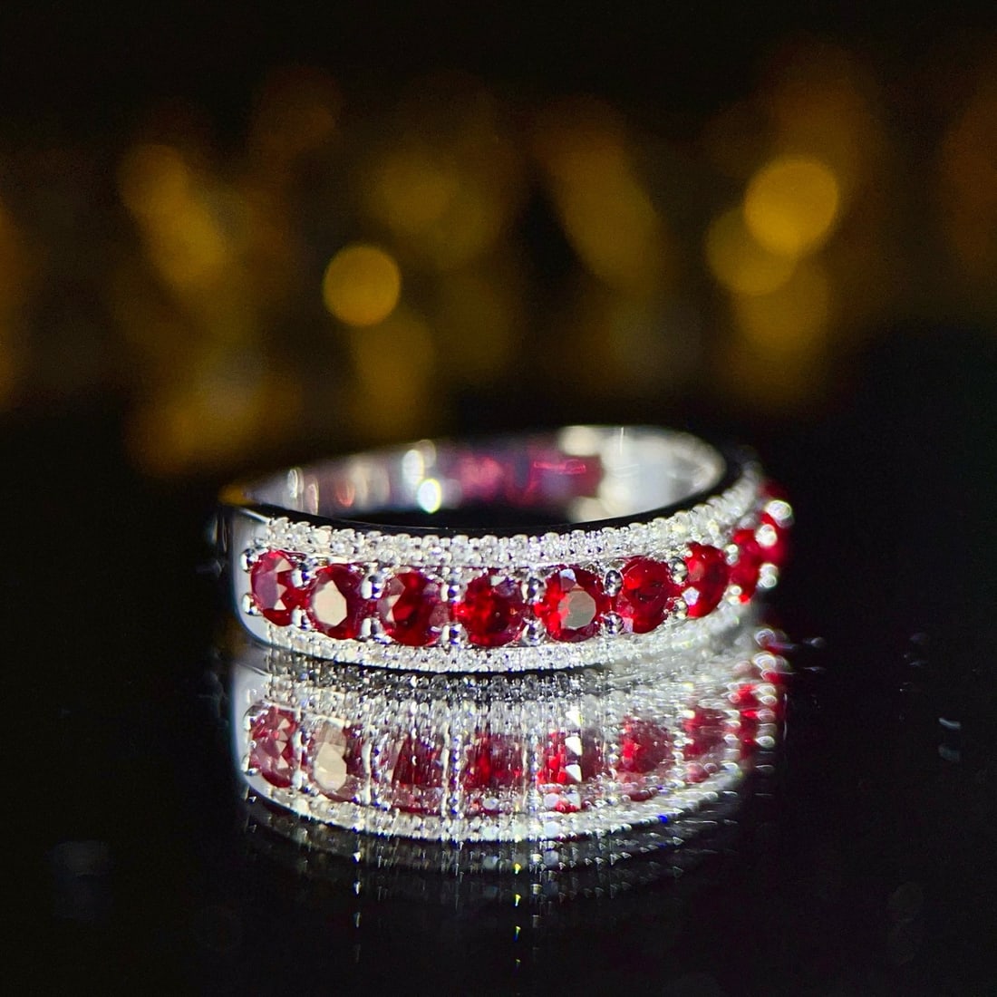 14k Gold 1.2 Ct Natural Ruby & Diamond Ring - 4