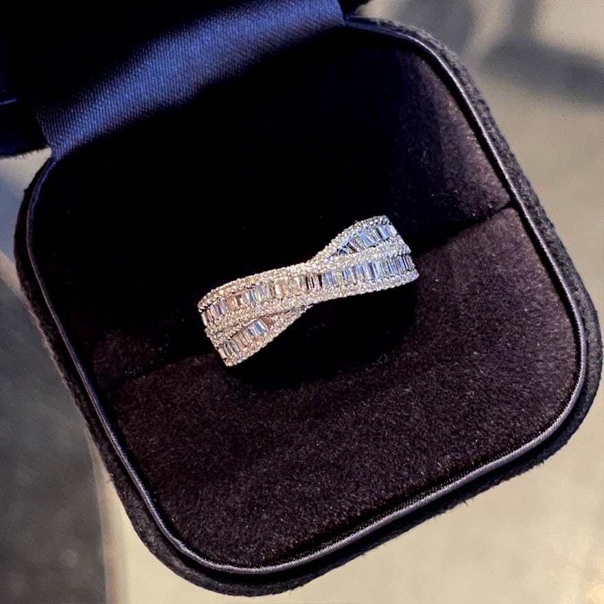 14k Gold 0.5 Ct Natural H Diamond Ring - 2