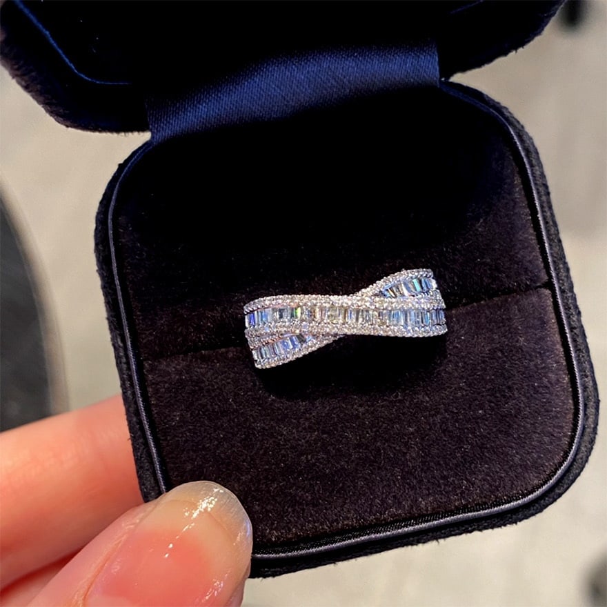 14k Gold 0.5 Ct Natural H Diamond Ring - 4