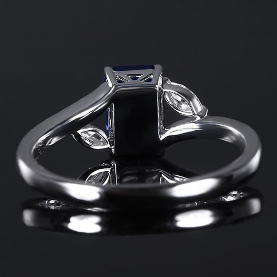 14k Gold 1.45 Ctw Natural Sapphire & Diamond Ring - 4