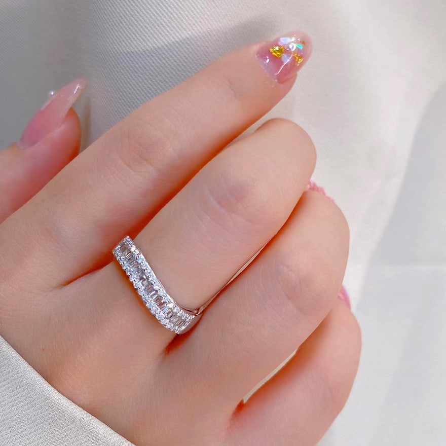 14k Gold 0.45 Ct Natural H Diamond Ring - 5