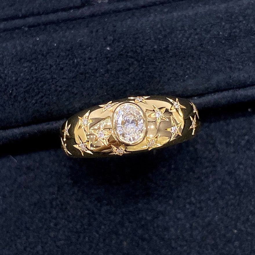14k Gold 0.3 Ct Natural H Diamond Ring (1 of 5)