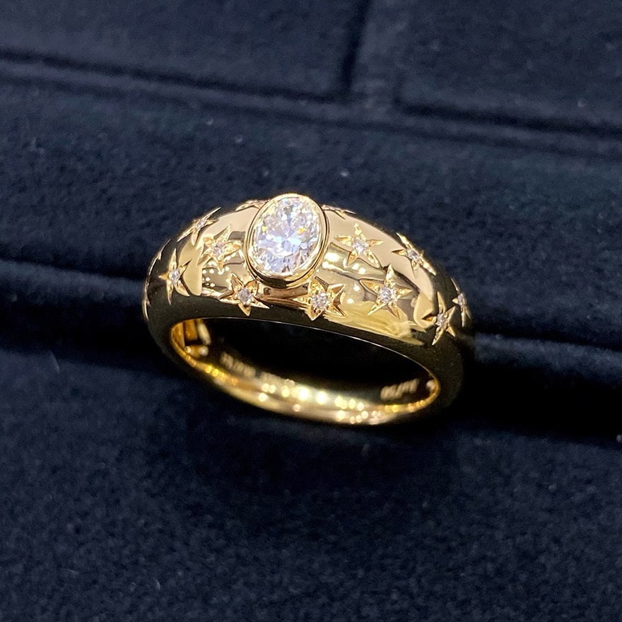 14k Gold 0.3 Ct Natural H Diamond Ring - 2