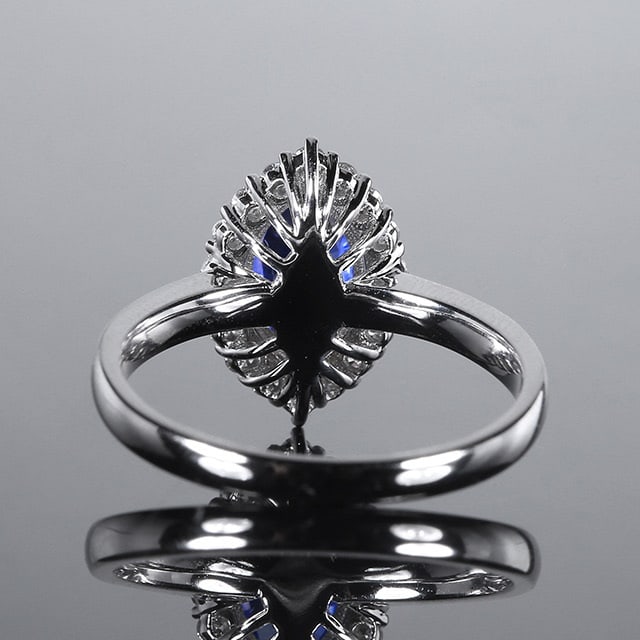 14k Gold 1.97 Ctw Natural Sapphire & Diamond Ring - 3