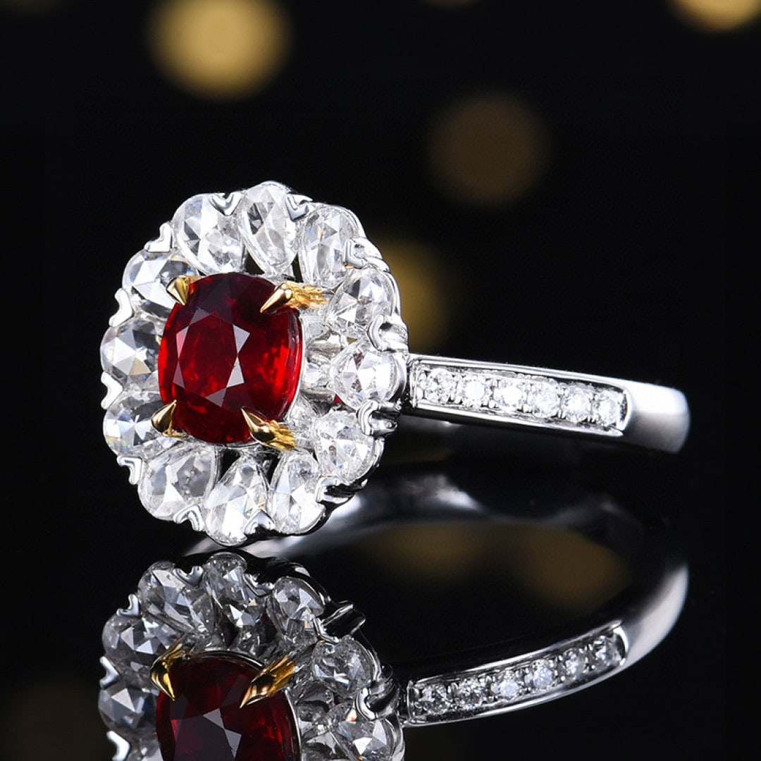 14k Gold 1.94 Ctw Natural Ruby & Diamond Ring - 2