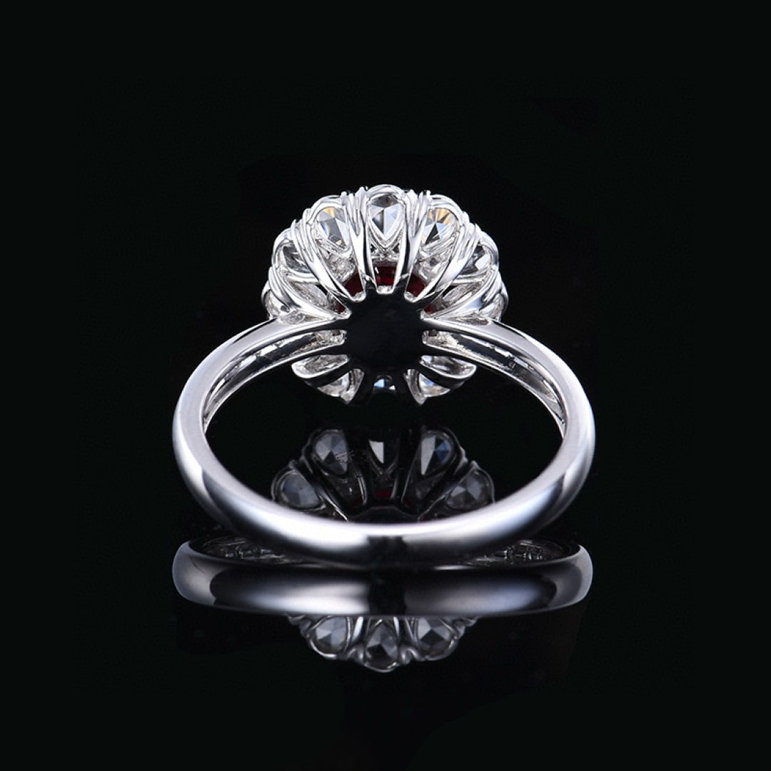 14k Gold 1.94 Ctw Natural Ruby & Diamond Ring - 4