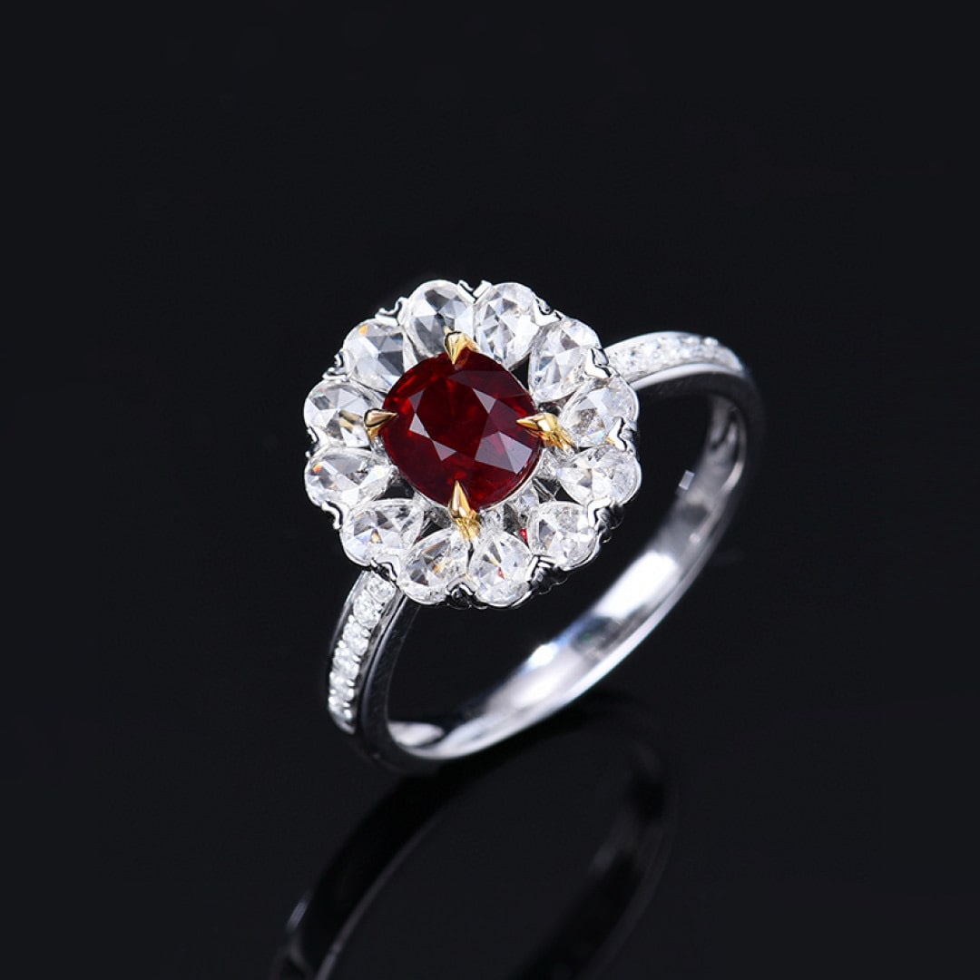 14k Gold 1.94 Ctw Natural Ruby & Diamond Ring - 5