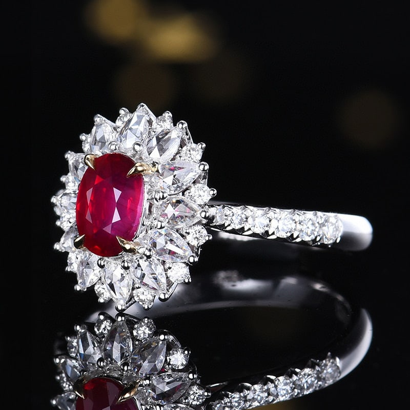 14k Gold 1.41 Ctw Natural Ruby & Diamond Ring - 2