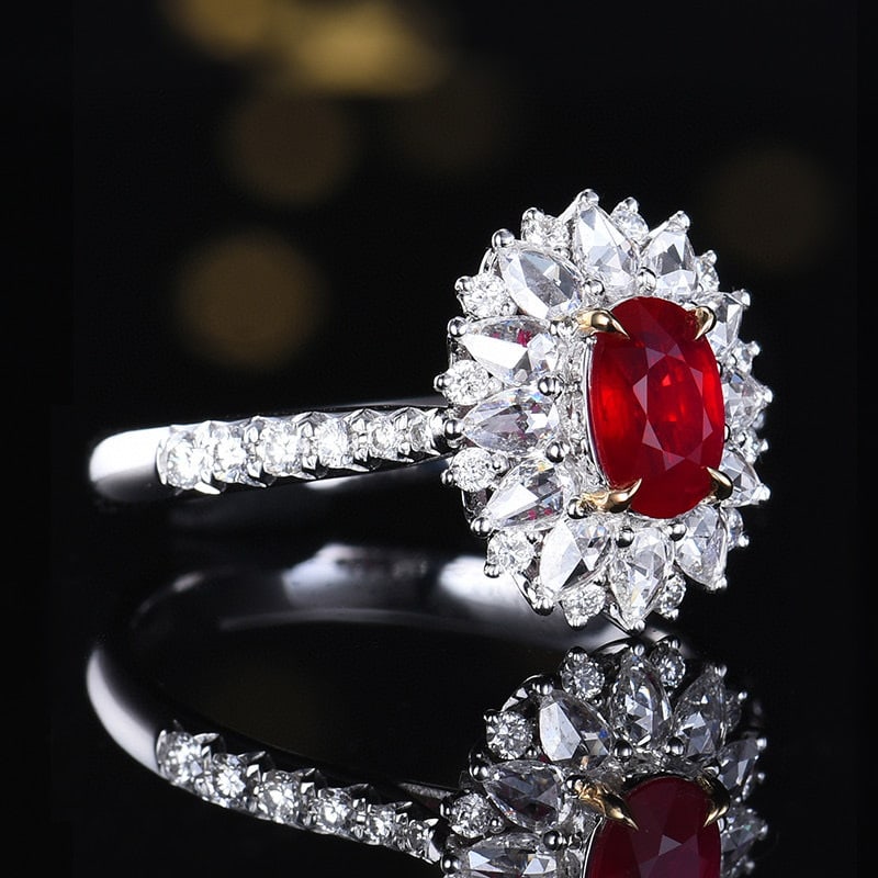 14k Gold 1.41 Ctw Natural Ruby & Diamond Ring - 3