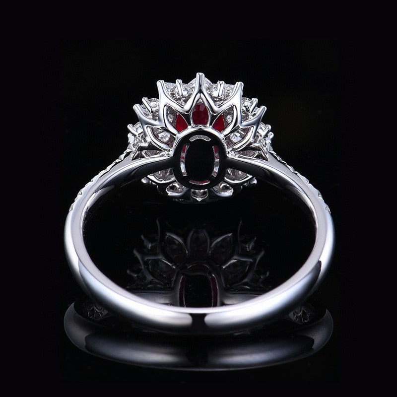 14k Gold 1.41 Ctw Natural Ruby & Diamond Ring - 5