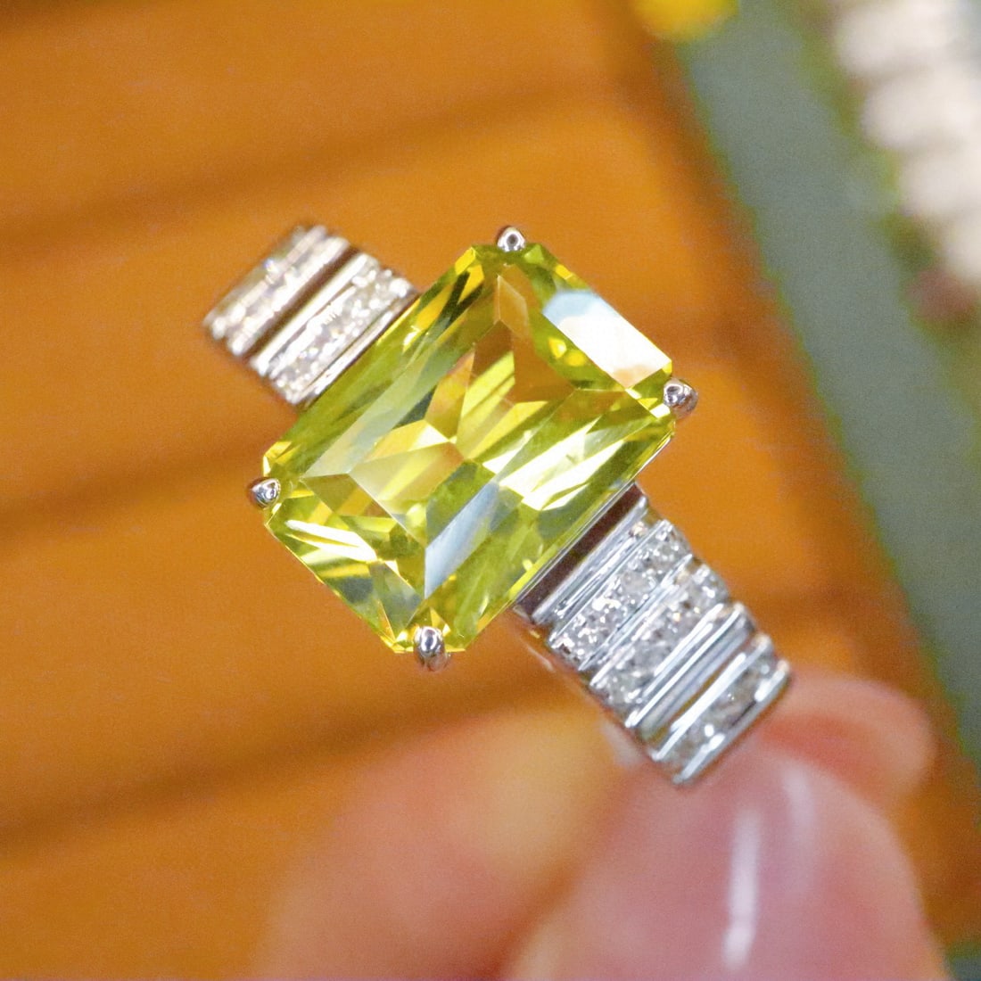 14k Gold 2.87 Ctw Natural Chrysoberyl & Diamond Ring - 3