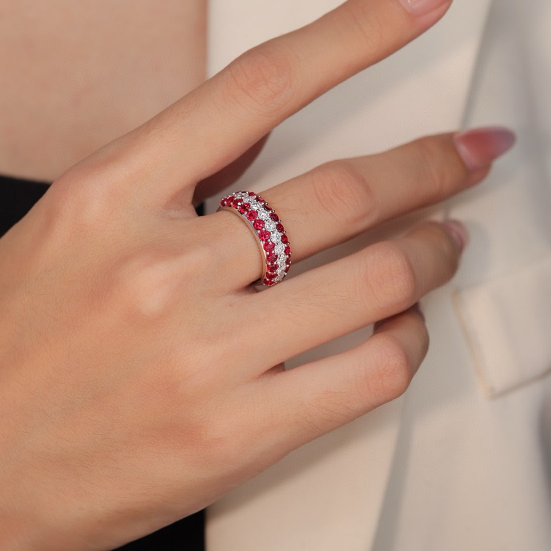 14k Gold 2.74 Ctw Natural Ruby & Diamond Ring - 2