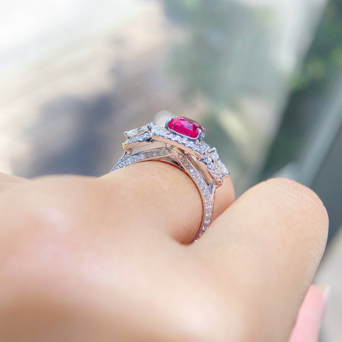 14k Gold 3.88 Ctw Natural Spinel & Diamond Ring - 3