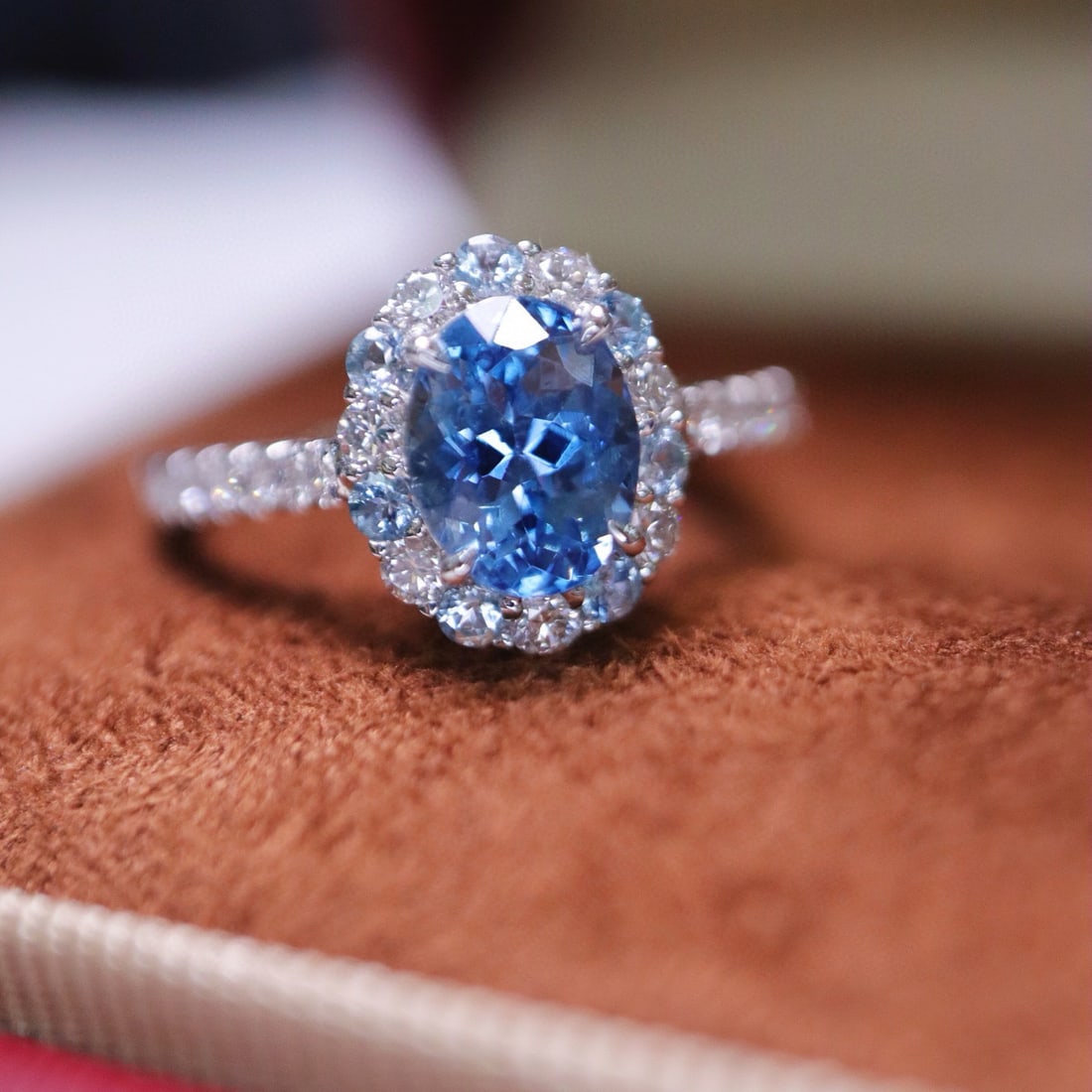 14k Gold 1.43 Ctw Natural Aquamarine & Diamond Ring - 3