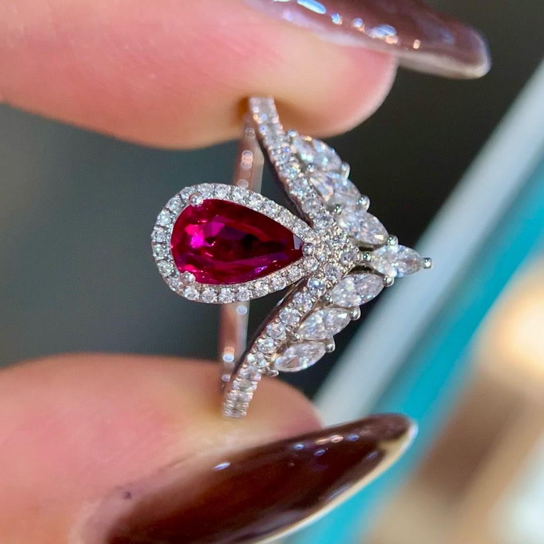 14k Gold 1.22 Ctw Natural Ruby & Diamond Ring - 4