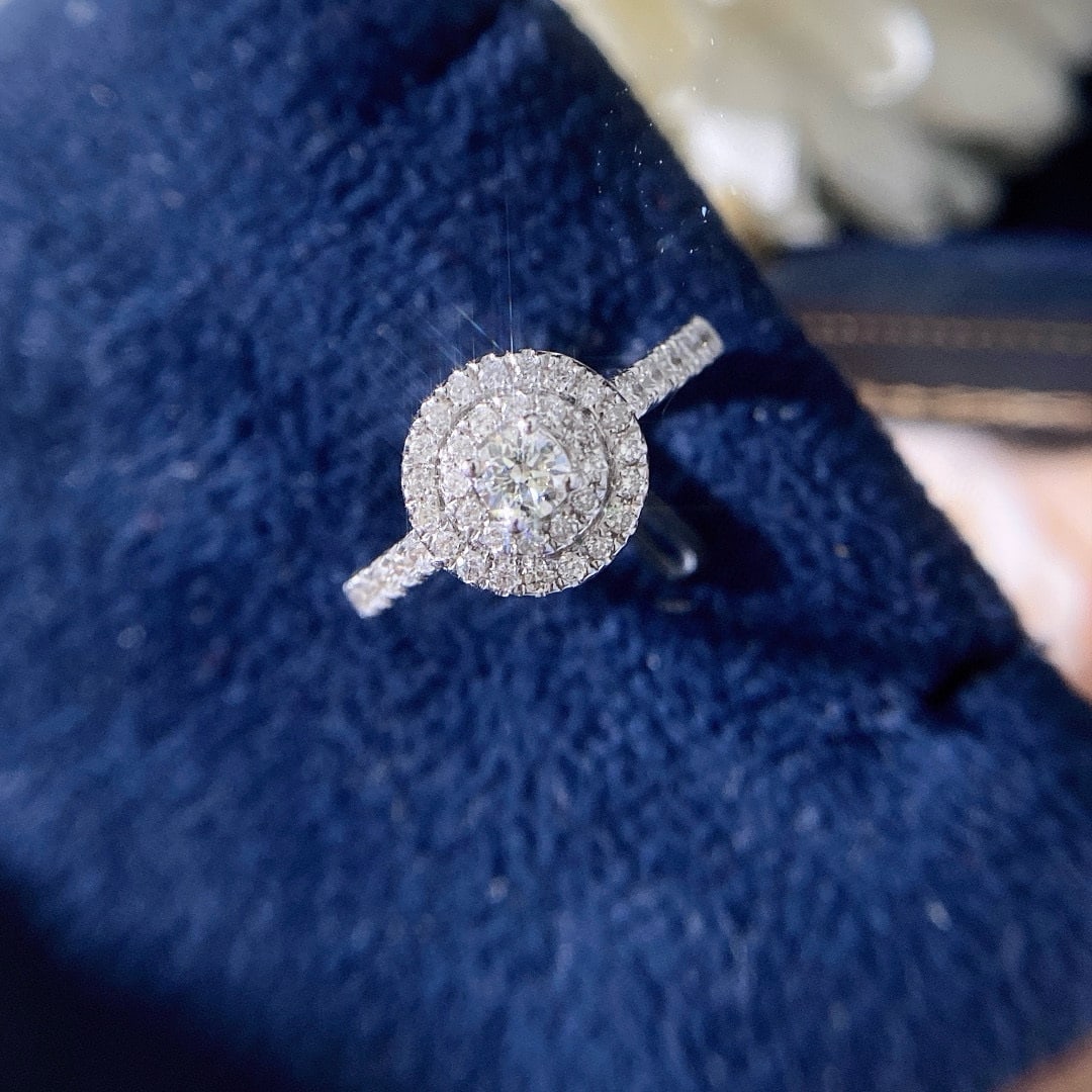 14k Gold 0.48 Ctw Natural H Diamond Ring: Ref:231062242 // gold content:14k gold // ring size:7. 25us // // main gemstone:diamond // shape:round // carat weight:0. 15ct // clarity grade:vs-si // color:h // treatment:natural // cut grade:g //