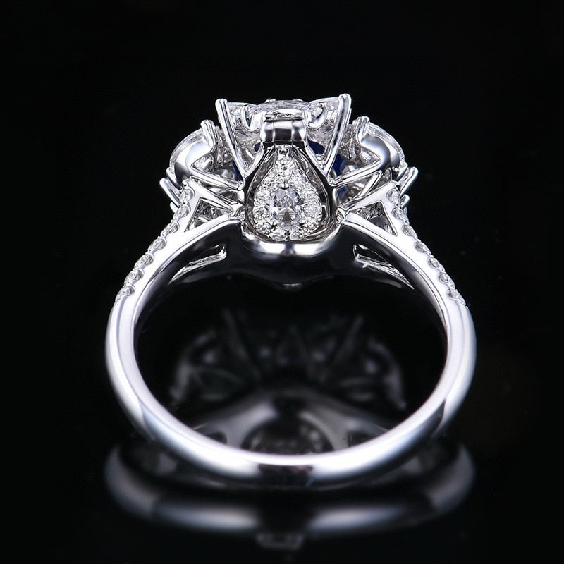 14k Gold 1.87 Ctw Natural Sapphire & Diamond Ring/pendant( Without Chain ) - 6