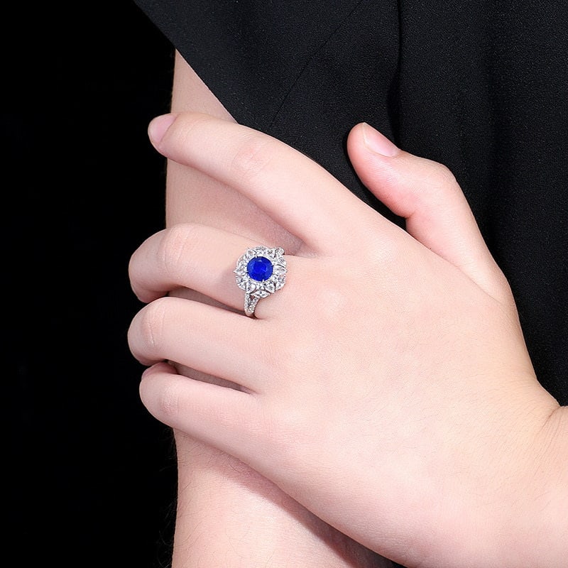 14k Gold 1.87 Ctw Natural Sapphire & Diamond Ring/pendant( Without Chain ) - 8