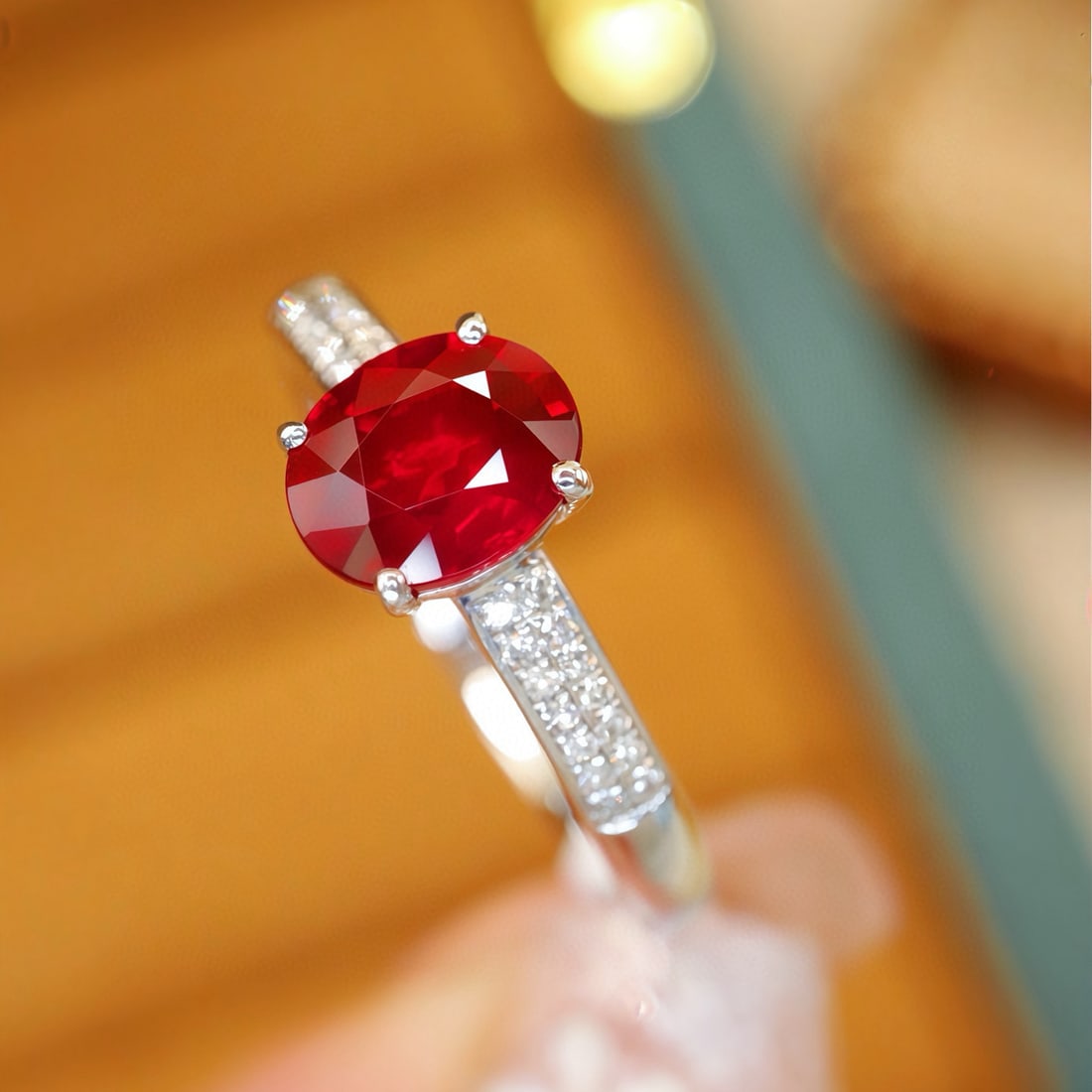 14k Gold 1.69 Ctw Natural Ruby & Diamond Ring - 4