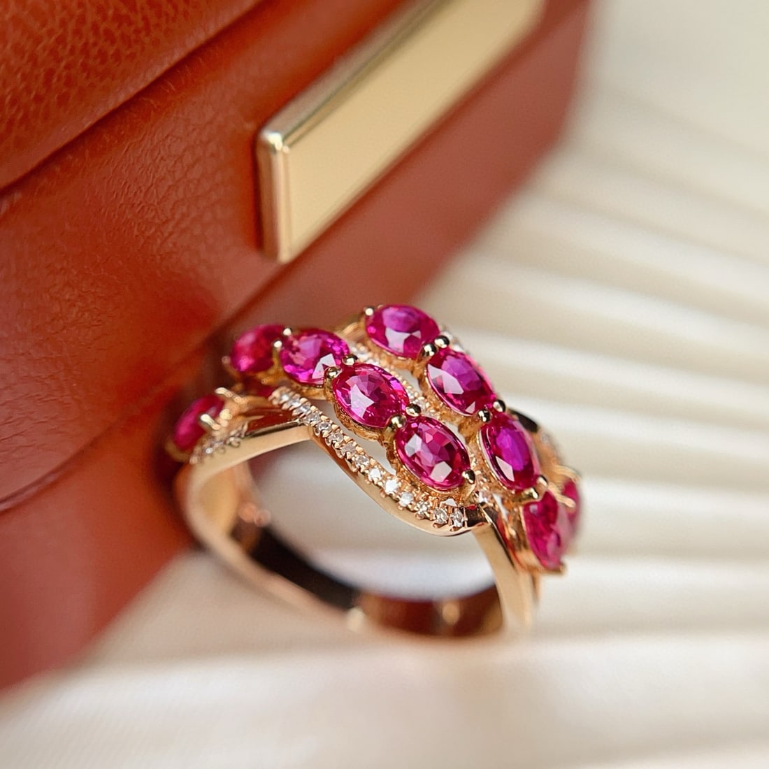 14k Gold 2.65 Ct Natural Ruby & Diamond Ring - 4