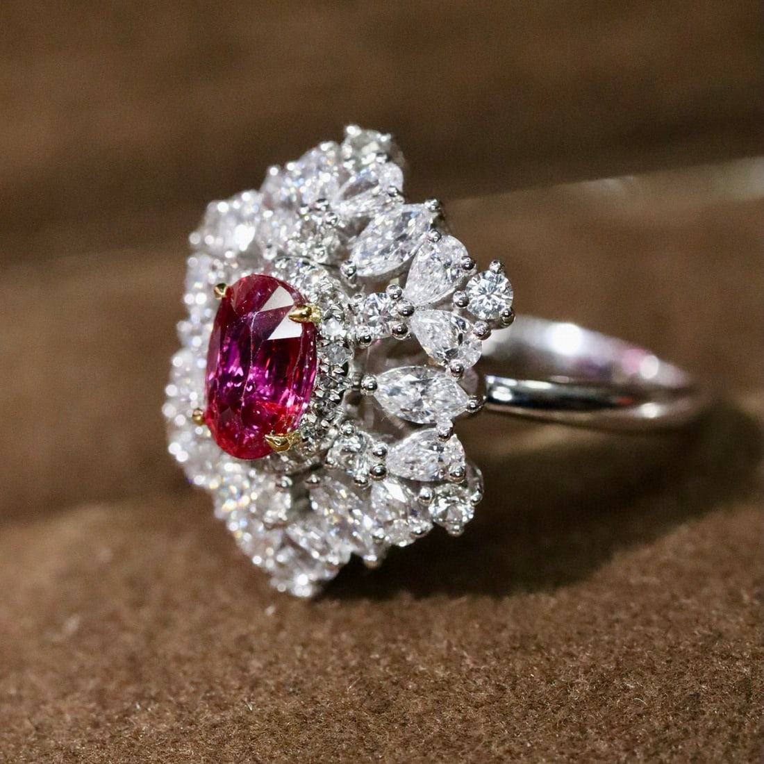 14k Gold 1.11 Ctw Natural Ruby & Diamond Ring - 2