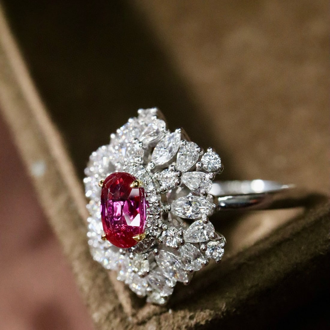 14k Gold 1.11 Ctw Natural Ruby & Diamond Ring - 3