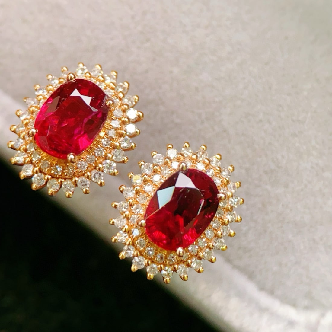 14k Gold 1.98 Ctw Natural Tourmaline & Diamond Earrings - 4