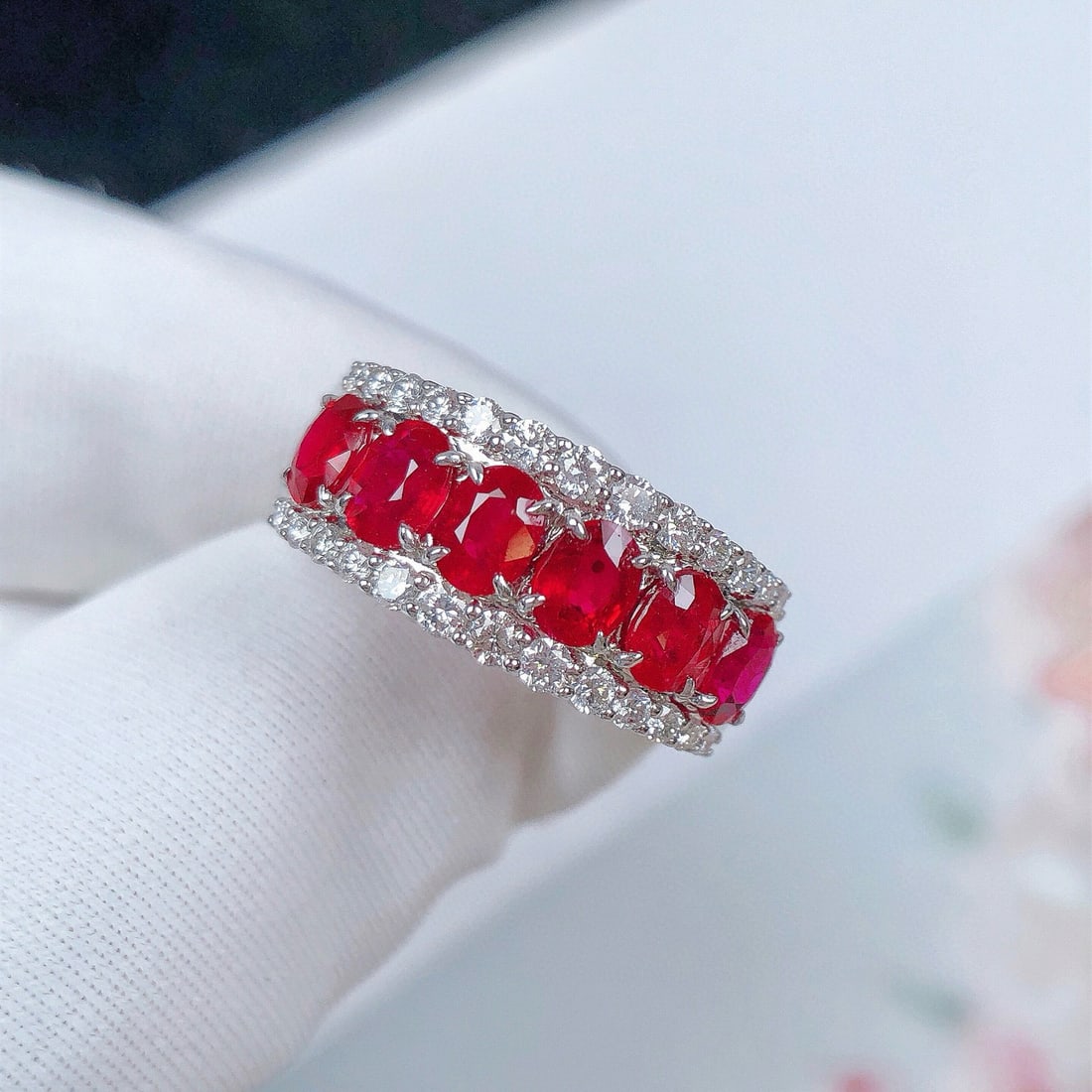 14k Gold 2.31 Ctw Natural Ruby & Diamond Ring - 3