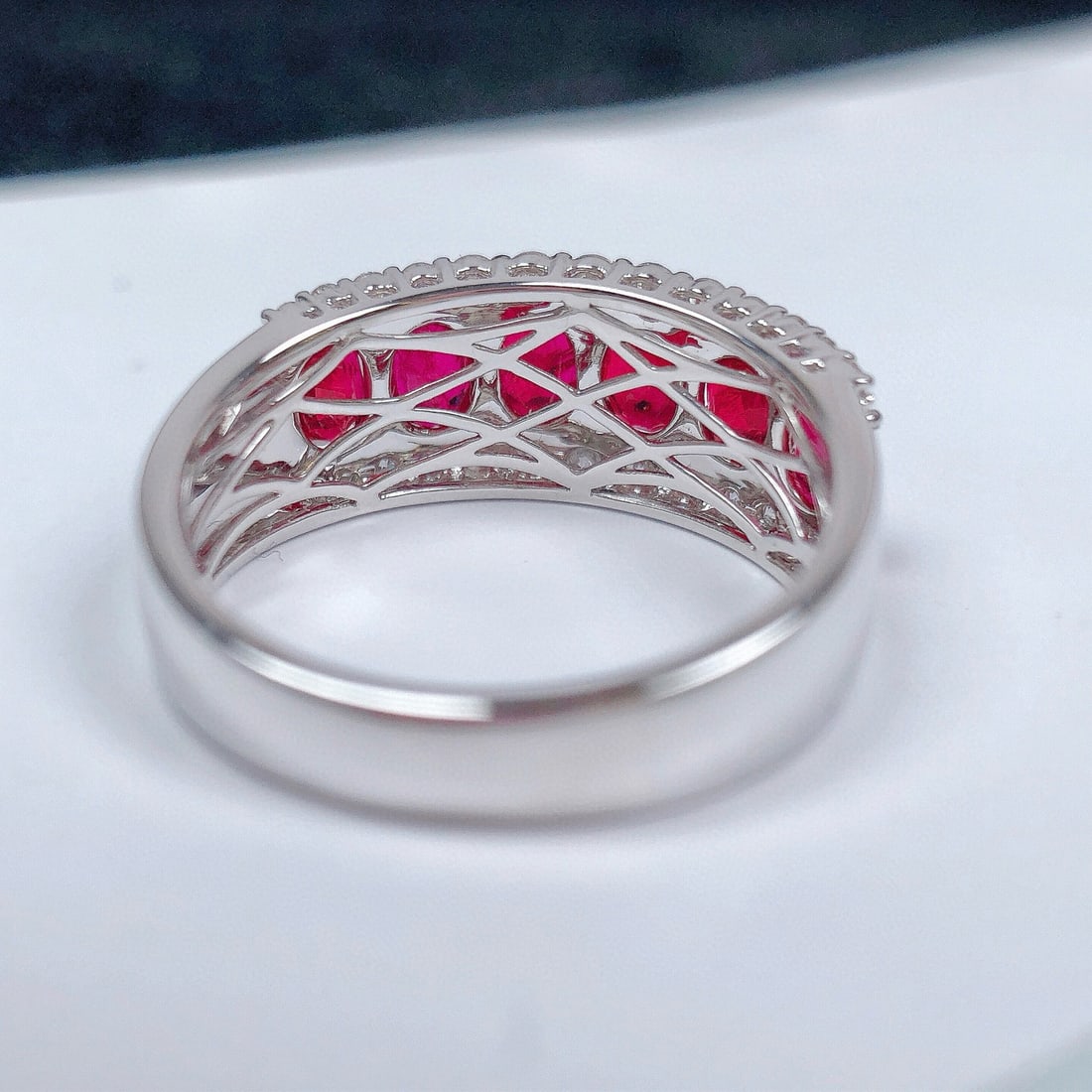 14k Gold 2.31 Ctw Natural Ruby & Diamond Ring - 4