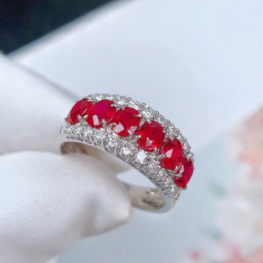 14k Gold 2.31 Ctw Natural Ruby & Diamond Ring - 8