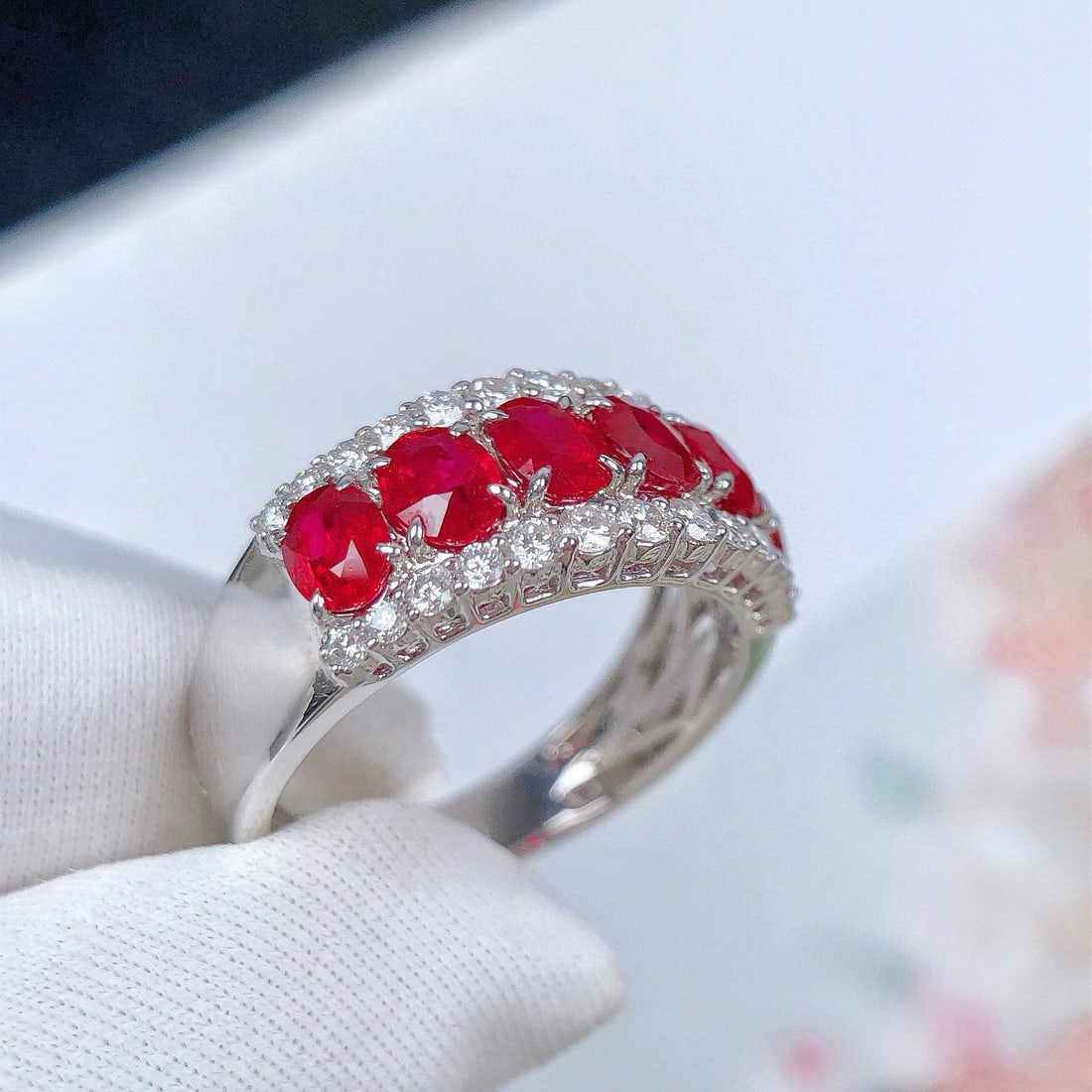 14k Gold 2.31 Ctw Natural Ruby & Diamond Ring - 9