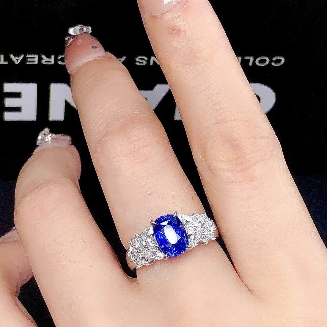 14k Gold 3.53 Ctw Natural Sapphire & Diamond Ring - 5