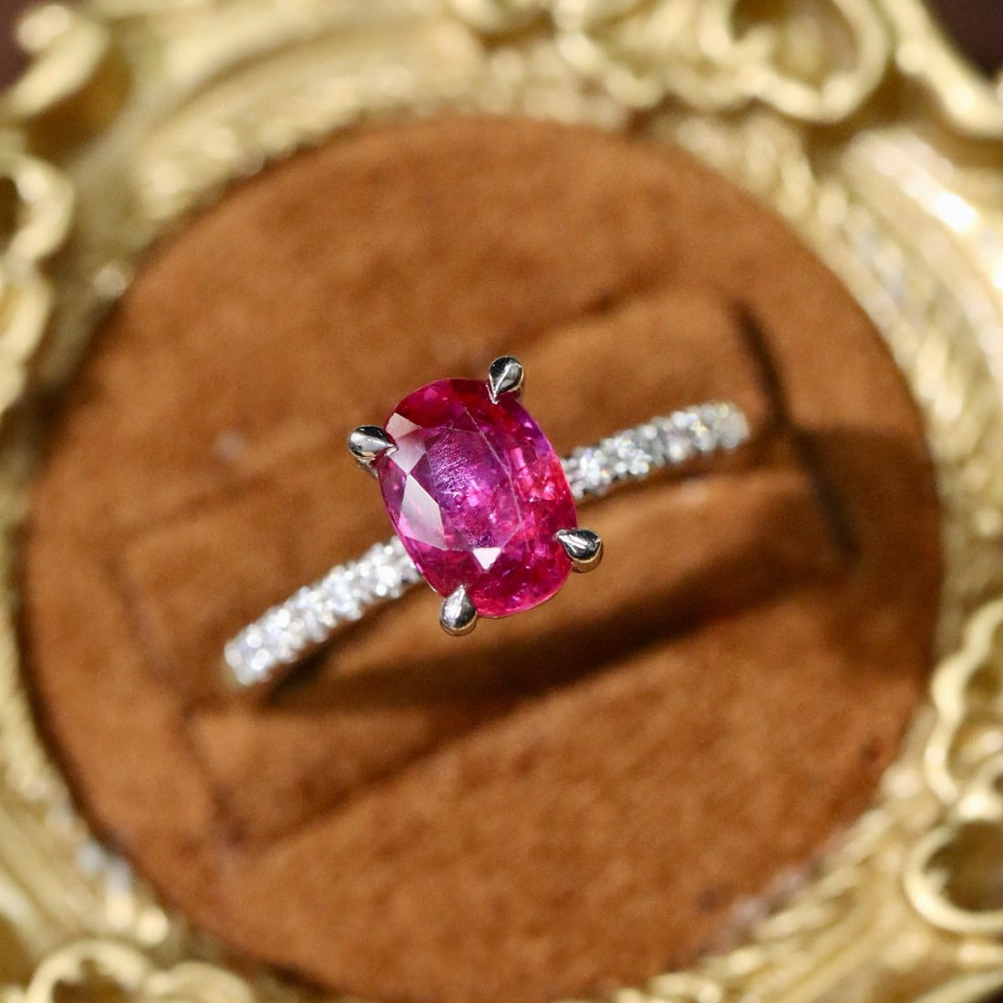 14k Gold 1.40 Ctw Natural Ruby & Diamond Ring - 2