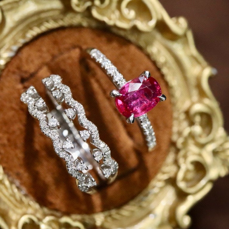 14k Gold 1.40 Ctw Natural Ruby & Diamond Ring - 4