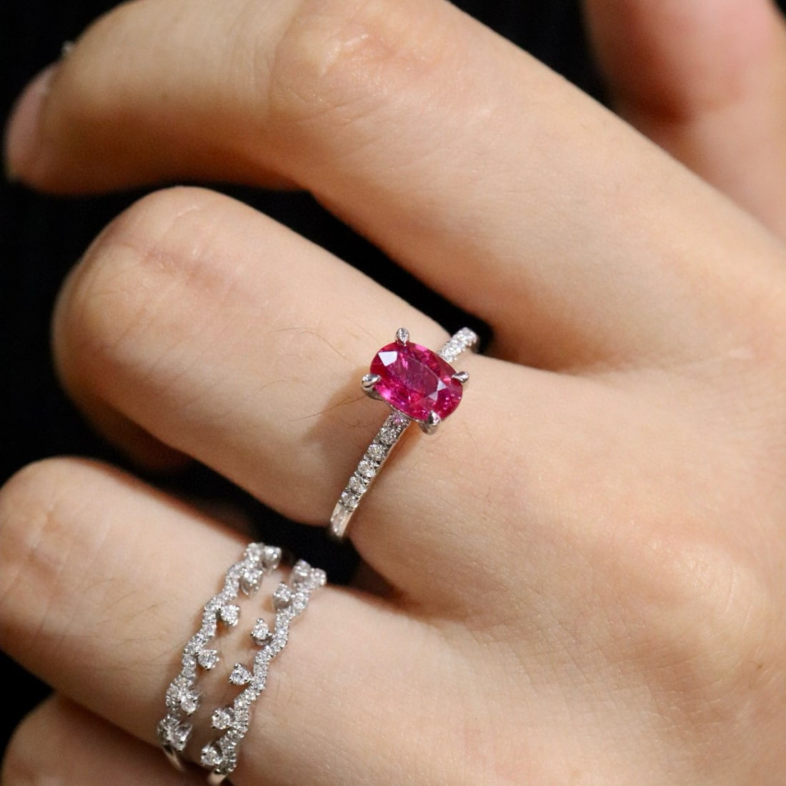 14k Gold 1.40 Ctw Natural Ruby & Diamond Ring - 6