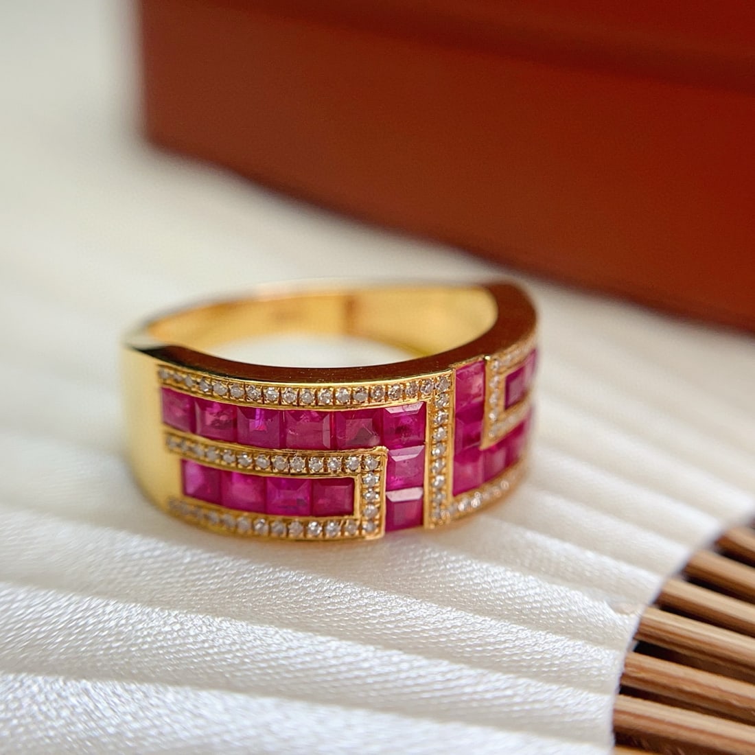 14k Gold 3.00 Ct Natural Ruby & Diamond Ring - 4