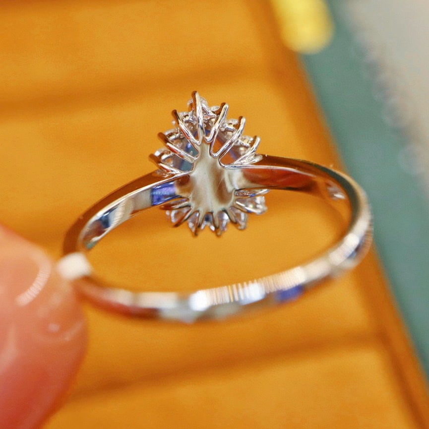 14k Gold 1.71 Ctw Natural Sapphire & Diamond Ring - 4