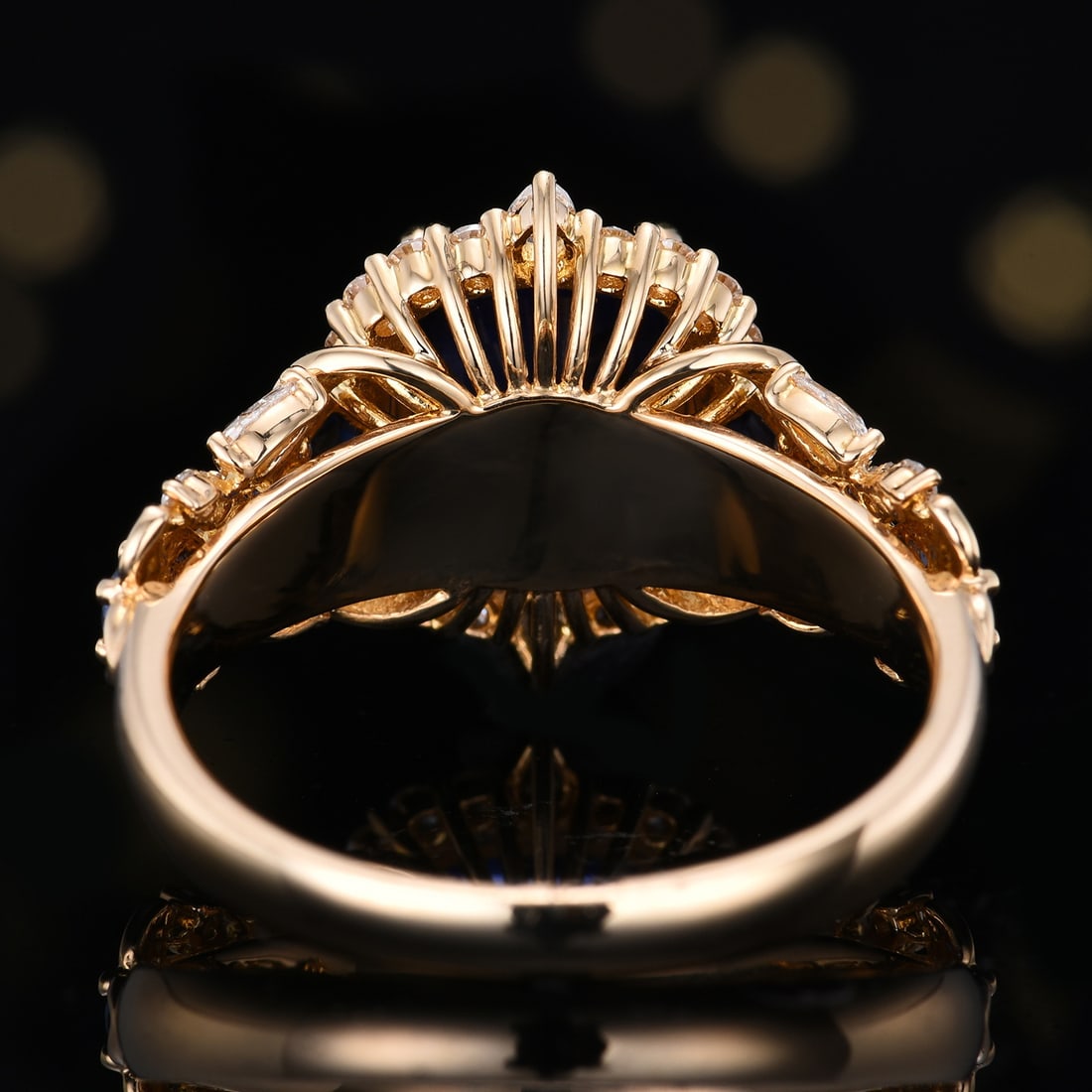14k Gold 2.64 Ctw Natural Sapphire & Diamond Ring - 7