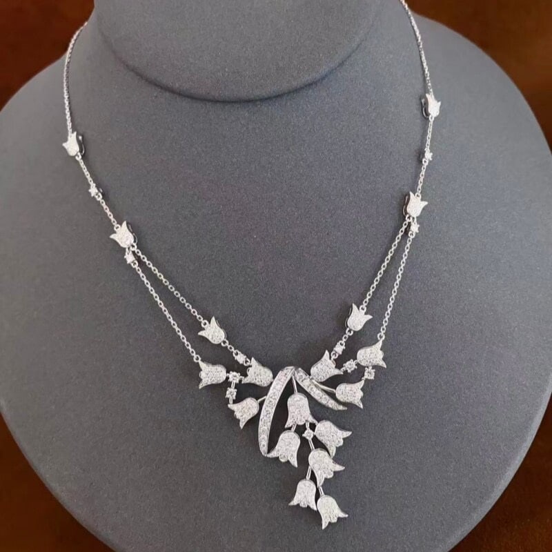 14k Gold 2.5 Ct Natural H Diamond Necklace: Ref:231191008 // gold content:14k gold // main gemstone:diamond // shape:round // carat weight:2. 5ct // clarity grade:vs-si // color:h // treatment:natural // cut grade:g // Condition: New Low
