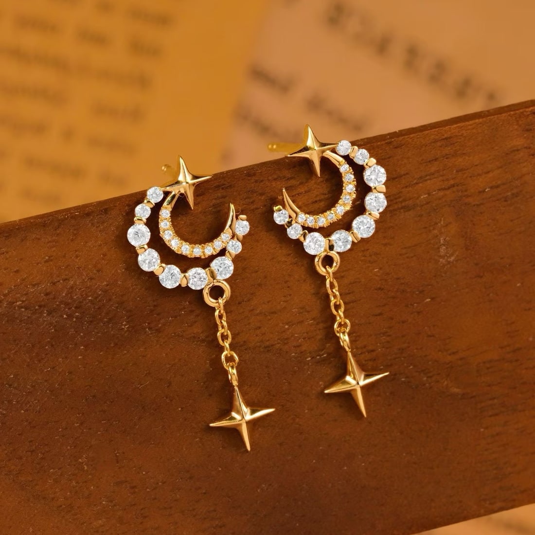 14k Gold 0.5 Ct Natural H Diamond Earrings - 2
