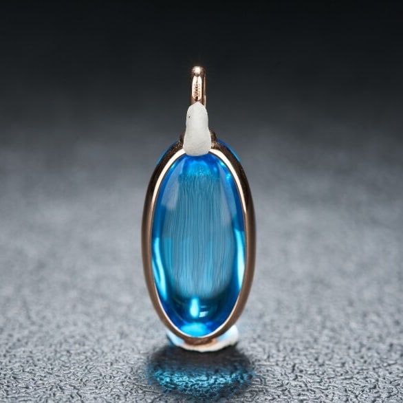 14k Gold 23.46 Ct Natural Topaz Pendant( Without Chain ) - 5
