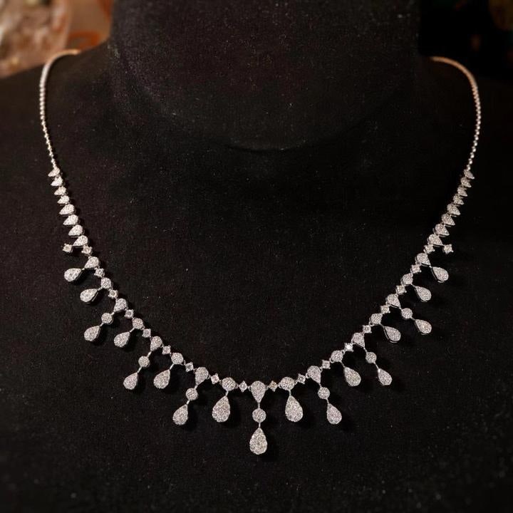 14k Gold 2.7 Ct Natural H Diamond Necklace (1 of 9)
