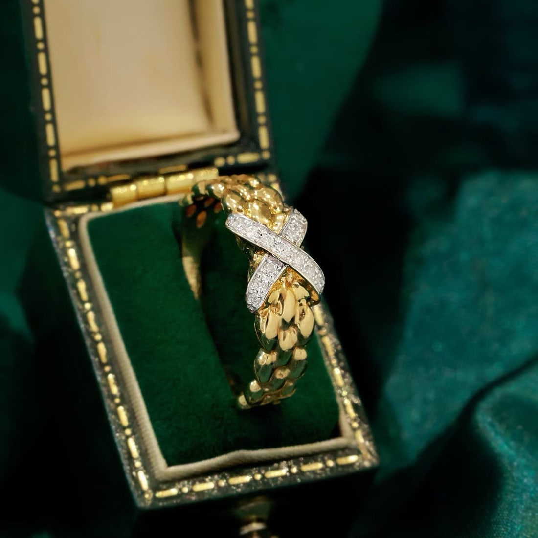 14k Gold 0.12 Ct Natural H Diamond Ring - 4