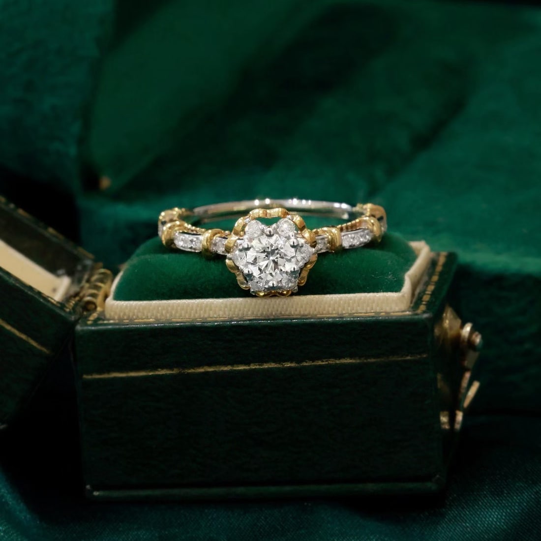 14k Gold 0.5 Ctw Natural H Diamond Ring - 2