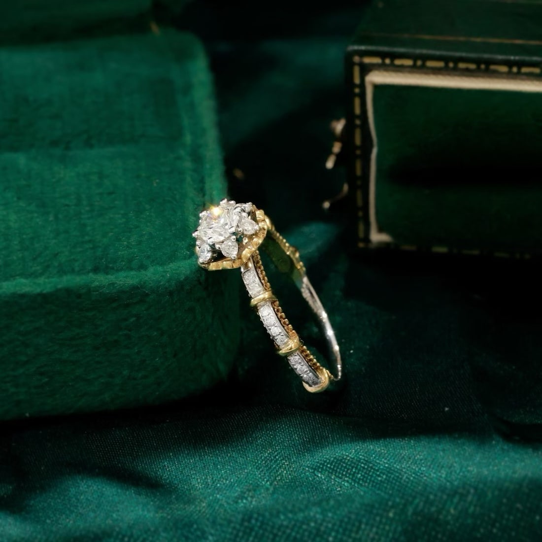 14k Gold 0.5 Ctw Natural H Diamond Ring - 3