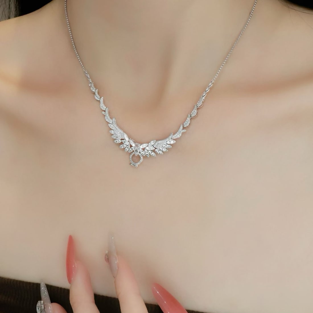 14k Gold 2.18 Ctw Natural Sapphire & Diamond Necklace - 5