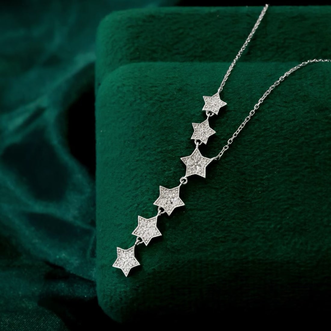 14k Gold 0.3 Ct Natural H Diamond Necklace - 2