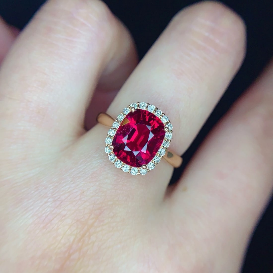 14k Gold 3.3 Ct Natural Tourmaline & Diamond Ring - 2