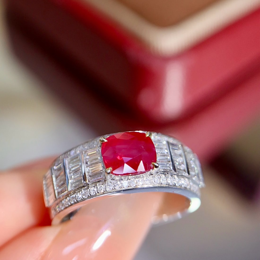 14k Gold 1.78 Ctw Natural Ruby & Diamond Ring - 2