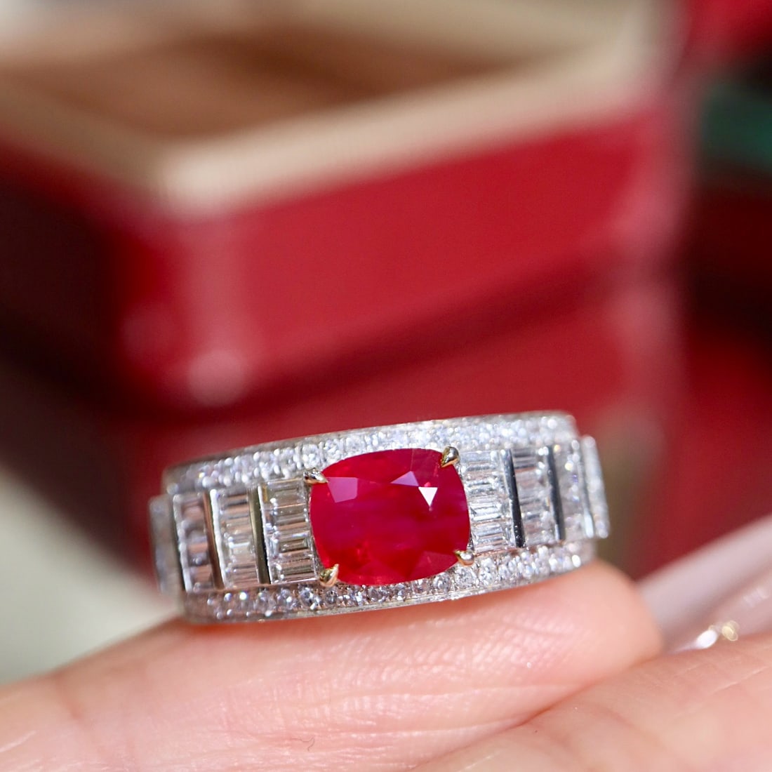 14k Gold 1.78 Ctw Natural Ruby & Diamond Ring - 3